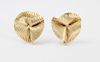 PAIR OF TIFFANY & CO. 14K GOLD EARCLIPS