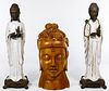Asian Style Buddha Head and Statue Assortment