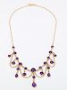 14K GOLD AND AMETHYST NECKLACE