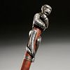 Sword cane with silver monkey handle