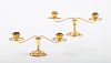 PAIR OF TIFFANY & CO. 18K GOLD TWO-LIGHT CANDELABRA