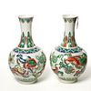 Pair Chinese Tianqiuping porcelain vases