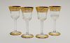 EXTENSIVE 72-PIECE ST. LOUIS GILT-EMBOSSED CUT-CRYSTAL STEMWARE SERVICE, IN THE THISTLE PATTERN