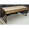 Industrial style Designer desk with leather pulls