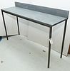 Industrial style steel slate top console