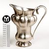 Huge Italian Designer hammered metal pitcher