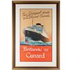 Cunard "Britannic" steamship poster