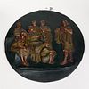 Neo-Classical painted plaster bas-relief plaque