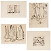 Paul Kleinschmidt, (4) etchings