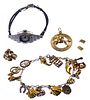 Gold Jewelry and White Gold Wrist Watch Assortment