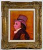 Gustav Likan (German / American, 1912-1998) 'Goya' Oil on Canvas Board
