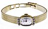 Le Coultre 14k Gold Case, Band and Diamond Wrist Watch