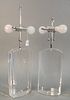 Pair of large lucite table lamps, 26". Provenance: Estate of William and Teresa Patton, Lake Ave Greenwich, CT.