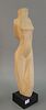 After Alexander Archipenko Femme, nude figure, marble on stone, unsigned, 27" h.