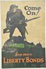 "Buy more Liberty Bonds" WWII poster, ss: 30" h. x 19 1/2" w.