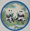 Sun Chuanzhe (Chinese, B. 1915) "Mother Pandas"