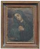 17th C. Old Master Madonna Painting on Tin