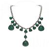 MEXICAN 950 SILVER AND MALACHITE NECKLACE