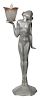 Art Deco Style Patinated Metal Figural