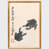 Chinese Painting of Two Frogs