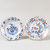 Two Chinese Export Imari Porcelain Plates