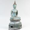 Thai Bronze Seated Figure of a Buddha
