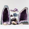Group of Amethyst Geodes and Fragments