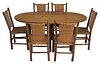 Rustic Style Seven-Piece Dining Set