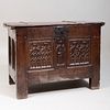 English Gothic Carved Oak Chest