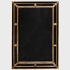 Neoclassical Style Ebonized and Parcel-Gilt Mirror, of Recent Manufacture