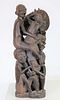 Mahogany Carved Kenyan Maasai Tribe Sculpture