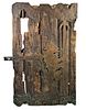 Antique Wooden & Copper Sculpture Door Panel