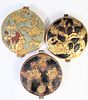 Group of (3) Gilt Chinese Crests