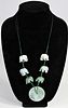 Chinese Stone Elephant Necklace w Pendant