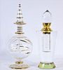 (2) Small Art Glass Perfume Bottles
