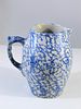 Blue and White Stoneware Pitcher