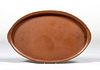 Large Arts & Crafts Hammered Copper Oval Tray c1920s