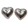 Tiffany & Co. sterling silver heart motif ear-clips