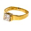 Diamond & 18k gold solitaire ring