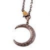 Diamond & Silver Crescent Moon Pendant-Necklace