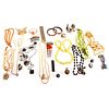Collection of rhinestone, costume & silver jewelry & accessories