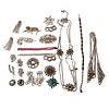 Collection of rhinestone jewelry