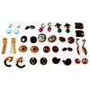 Collection of costume jewelry earrings