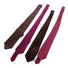 Four Hermes, Gucci and Faberge silk ties