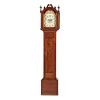 A Chippendale Carved Cherrywood, Gilt-Decorated Wooden Works Tall Case Clock