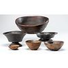 Six Treenware Bowls