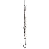 A Wrought Iron Meat Hook with Chain