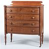 A Federal Cherrywood Bowfront Chest of Drawers