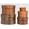 Five Round Bentwood Pantry Boxes