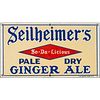 A Seilheimer's Ginger Ale Porcelain Advertising Sign